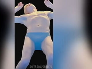 AI Stretching and Floating in Space Clips - Nice Colorful Morph Relaxing -