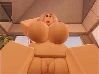 (RR34 ROBLOX) Slutty busty blonde teen girl fucked hard by older stepdad at beach resort