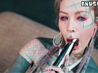 Rough Steel Dildo Anal &amp_ Messy Gape Closeup