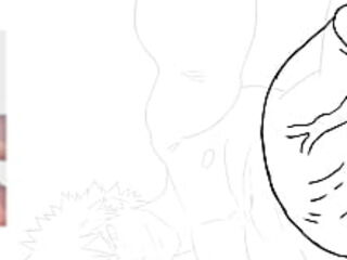 Bakugo Dick Growth Animation 1027 (From a small dick to a huge dick)