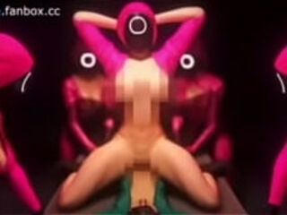 Squid Game tetonas cogen a jugador