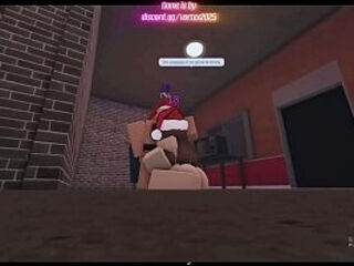 roblox hot white girl getting cracked by Santa in criminality