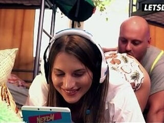 Gamer Teen Stella Flex Gets Her Pussy Fucked - LETSDOEIT