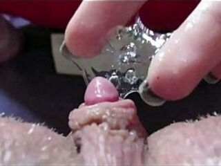 Extreme close up Big clit pussy squirting orgasm clitoris masturbation