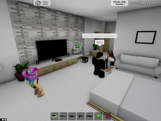 UM PIROCUDO GOZANDO GOSTOSO COM DUAS GOSTOSAS NA CAMA NO ROBLOX
