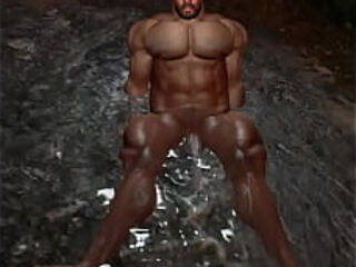 handsome hunk cam heyward in nature