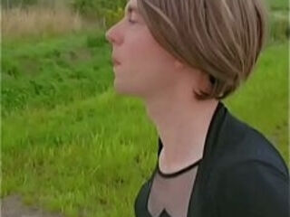 Slutty Coss dresser Annemieke Public Dildo Ride