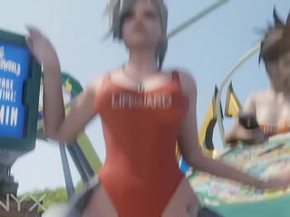 Overwatch Mercy riding