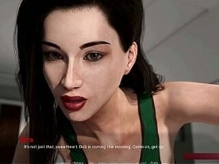 Away From Home 4 Liam and Eva Intimate Massage Scene Visual Novel Gameplay