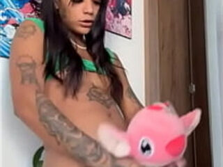 Playing with my plush