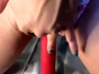 hot wonderful teen showing her pussy masturbating with dildo