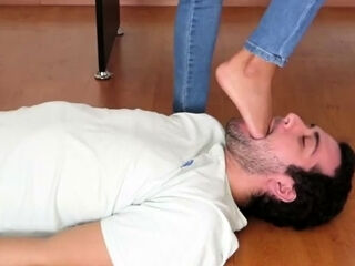 Mistress Enola - Face/Neck Trampling, Foot Gagging