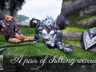 A pair of chilling warriors in summer rain - Wild Sin