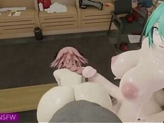 Futa Miku and a Femboy get fucked by a BBC!