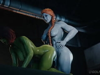 Gamora x Futa Lady hellbender - Marvel'_s Guardians of the Galaxy