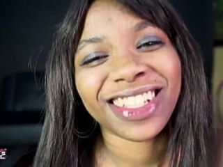 Lovely Skinny Brunette Evelyn Sucks A Big Cock And Gets Her Pussy Fucked!