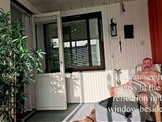 risking to get caught nude in full wiew