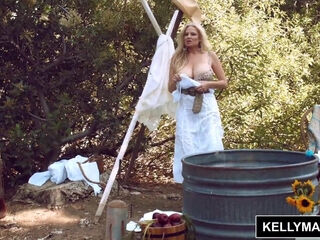 Gorgeous Buxom Blonde Mature Cowgirl Kelly Madison Rides Hefty Dick Of Her Horny Stallion