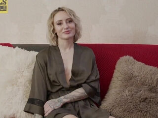 Sexy blonde girl in nice lingerie gets fucked hard in her tight asshole