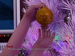 Being A DIK #218 - Brunette College Girl Shoves My Head Into her Ass While She Puts The Star On The Tree