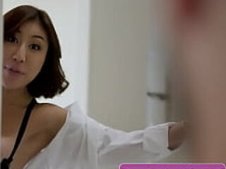 Busty blonde maid fuck her asian employer whos into black lingerie -Ryan Keely, Nicole Doshi