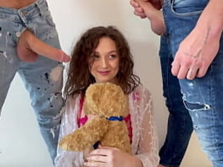 18 Years Old and She Asks Us to Dominate Her Sexually Between 2 Men