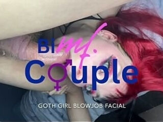 Goth Blows Cock Till It Erupts