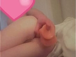 Petite femboy solo dildo
