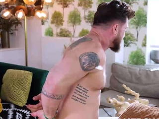 Bearded Bottom Barebacked By Inked Dude