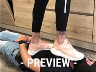 Trampling on the slave with nike huaraches
