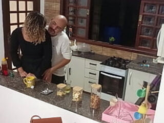 Anal sex with hotwife unfaithful wife in the bar pantry