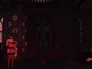 HORNY GOTH AND CHURCH GIRL SUMMON HUGE DEMON COCK TO SATISFY THEM - SIMS 4