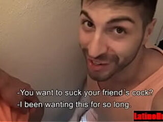 Latino sucks his friend&#039_s cock