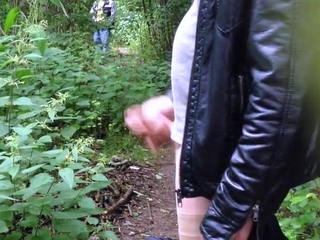 Old Young Crossdresser Fun Outdoors