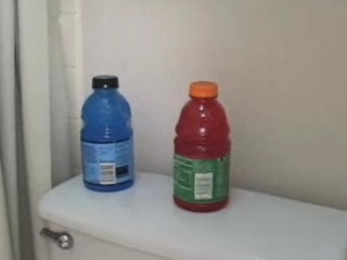 Hot Blonde Babe in Black Nylons Masturbates Solo