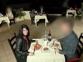 Public extreme! I pulled out his giant cock in the middle of the restaurant...