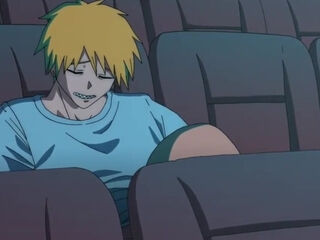 Chainsawman hentai - Makima has a hot sex with Denji in a movie theatre