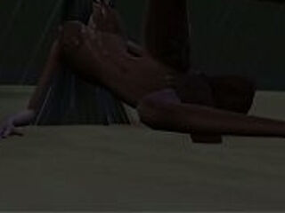futa god with giant penis on tropical paradise island