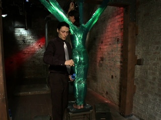 Tiedup BDSM slut fingered by master