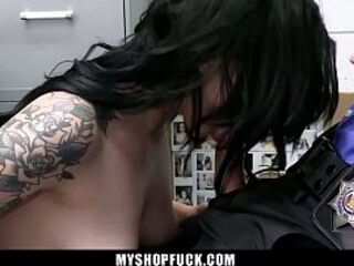 Strip Search for Plan B Leads to Officer Fucking Stevie Moon - Myshopfuck