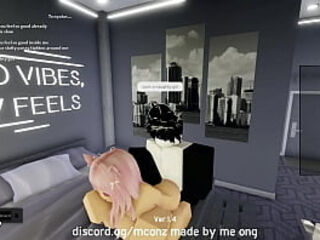 Fucking a cute catgirl on roblox condo
