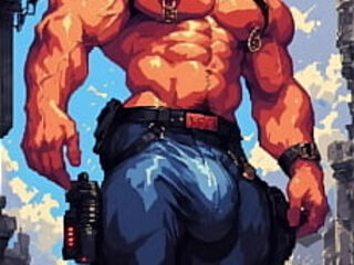 AI-Generated Ripped Beast: Your Hole Craves His Dominance