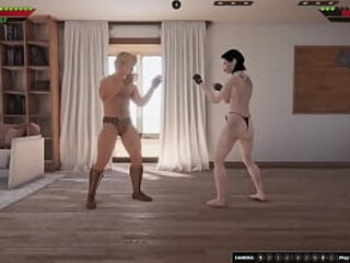 Johnny Walker Black VS Erica (Naked Fighter 3D)