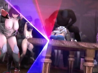 Sexy anime huge boobs monsters fighters