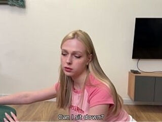 A BREASTY BLONDE WENT TO A MASSAGE SALON AND GOT A LITRE OF SPERM DOWN HER THROAT - I'_M NOT CHEATING ON MY BOYFRIEND