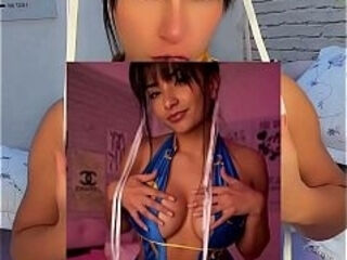 HOT CHUN LI COSPLAY EMANUELLY RAQUEL TEASING WITH HER BIG BRAZILIAN ASS