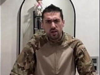 ex militar guy jerking off in bathroom busts a thick load