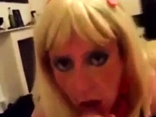 Submissive Crossdresser's Blowjob Training