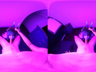 Foxy 3D Superwoman bounces up and down on a cock