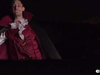 Halloween Vampire Cosplay with Busty Blonde Milf